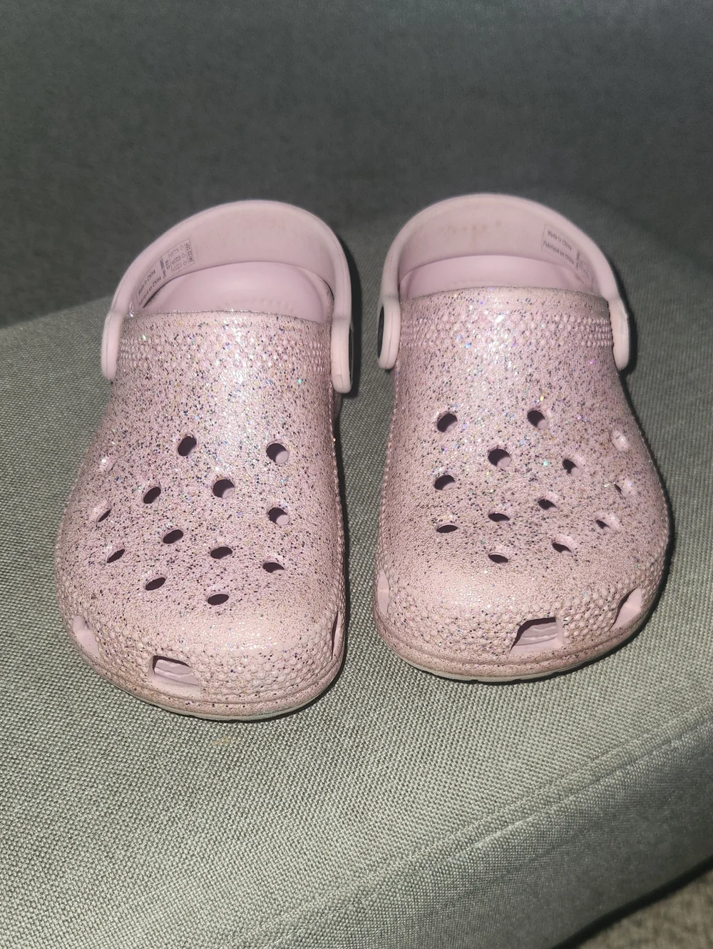 Kids Sparkle Pink Clog Sandals